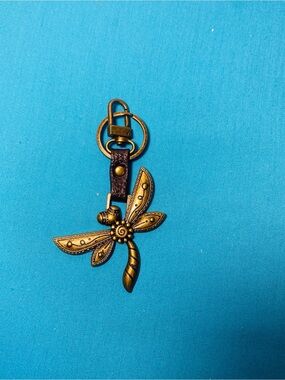 Chala Dragonfly Hangtag with Dark Brown Strap